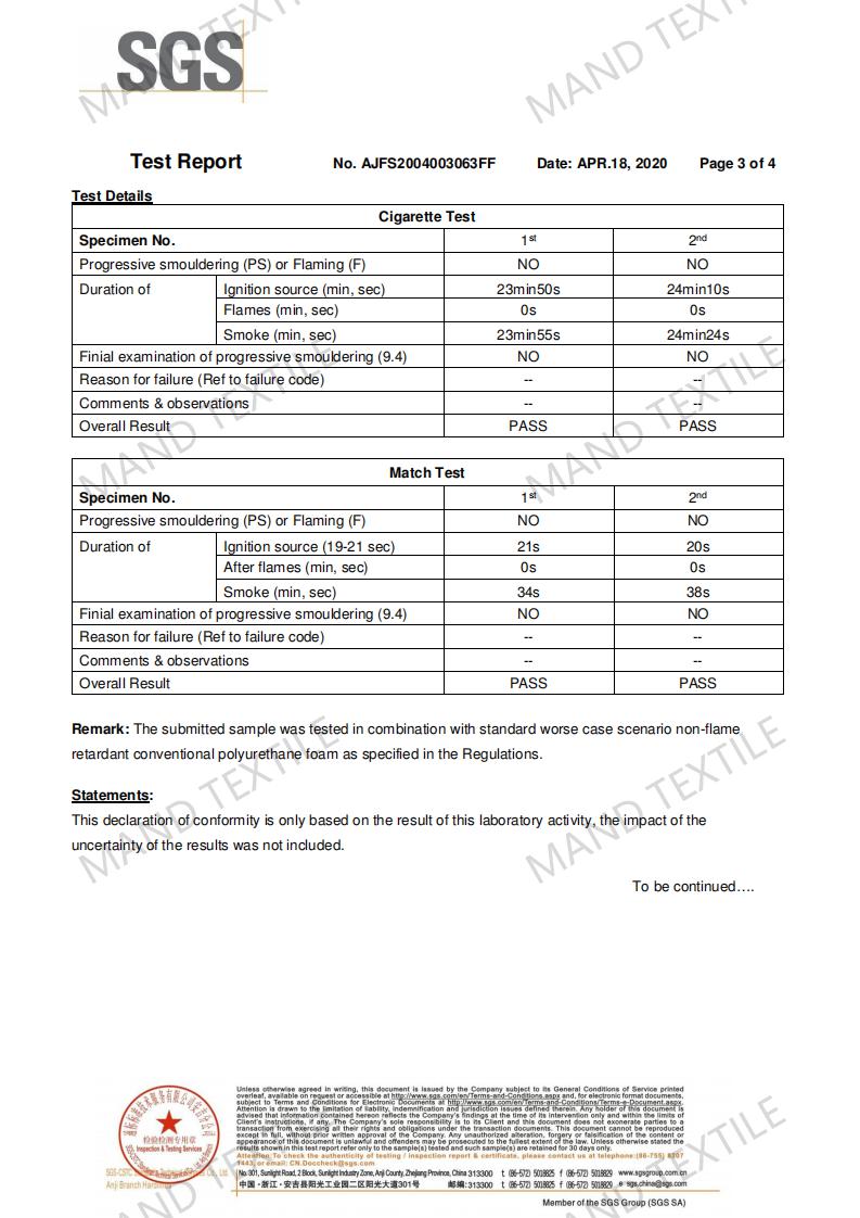 bs5852 report of upholstery fabric