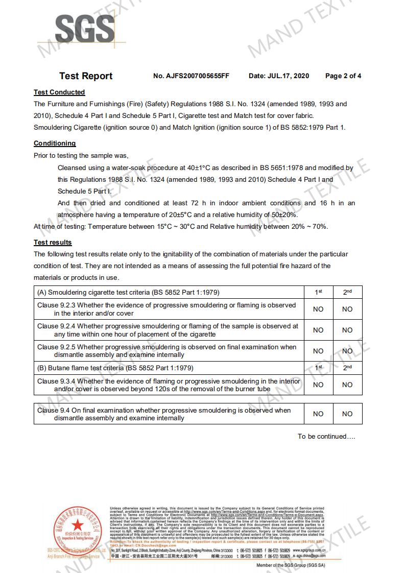 chenille bs5852 report